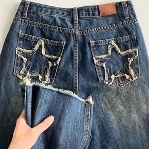 Women’a vintage retro, streetwear Y2K jeans